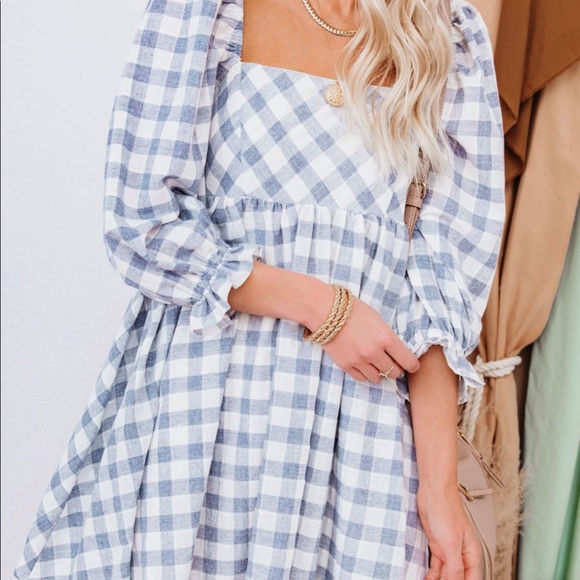 BNWT Reality Check Pocketed Babydoll Dress - Blue - Picture 5 of 10